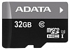 Флеш карта microSDHC 32Gb Class10 A-Data AUSDH32GUICL10-RA1 + adapter