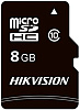Флеш карта microSDHC 8Gb Class10 Hikvision HS-TF-C1(STD) 8G Adapter C1 + adapter