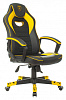 Кресло игровое Zombie GAME 16 черный желтый текстиль эко.кожа крестовина пластик
