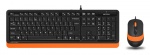 Клавиатура + мышь A4 Fstyler F1010 клав:черный/оранжевый мышь:черный/оранжевый USB