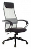 Кресло руководителя Бюрократ CH-607 светло-серый TW-02 сиденье черный сетка ткань с подголов. крестов. пластик