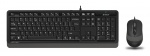 Клавиатура + мышь A4 FStyler F1010 клав:черный/серый мышь:черный/серый USB