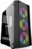 Корпус Powercase Rhombus X3 Mesh LED, Tempered Glass, 3x 120mm 5-color fan, чёрный, ATX  (CMRMX-L3)