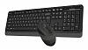Клавиатура + мышь A4 Fstyler FG1010 клав:черный серый мышь:черный серый USB беспроводная Multimedia