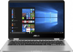 Трансформер Asus VivoBook TP401MA-EC418T Celeron N4020 4Gb eMMC128Gb Intel UHD Graphics 600 14" IPS Touch FHD (1920x1080) Windows 10 grey WiFi BT Cam