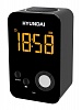 Радиобудильник Hyundai H-RCL300 черный LCD подсв:оранжевая часы:цифровые FM