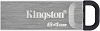 Флеш Диск Kingston 64Gb DataTraveler Kyson DTKN 64GB USB3.1 серебристый черный