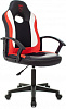 Кресло игровое Zombie 11LT черный красный текстиль эко.кожа крестов. пластик