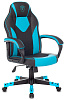 Кресло игровое Zombie GAME 17 черный синий текстиль эко.кожа крестовина пластик