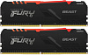 Память DDR4 2x16GB 3600MHz Kingston KF436C18BB2AK2 32 Fury Beast RGB RTL Gaming PC4-28800 CL18 DIMM 288-pin 1.35В dual rank с радиатором Ret