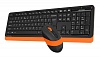 Клавиатура + мышь A4 Fstyler FG1010 клав:черный оранжевый мышь:черный оранжевый USB беспроводная Multimedia