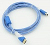 Кабель HDMI (m) HDMI (m) 1.8м. феррит.кольца Позолоченные контакты синий белый