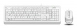 Клавиатура + мышь A4 Fstyler F1010 клав:белый/серый мышь:белый/серый USB