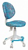 Кресло детское Бюрократ KD-W6-F AQUA голубой аквариум сетка (пластик белый)