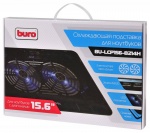Подставка для ноутбука Buro BU-LCP156-B214H 15.6"355x255x30мм 2xUSB 2x 140ммFAN 657г металлическая сетка/пластик черный