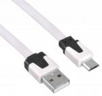 Кабель Buro BHP MICROUSB 1M FLAT micro USB B (m) USB A(m) 1м белый плоский