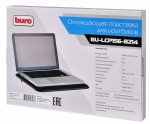 Подставка для ноутбука Buro BU-LCP156-B214 15.6"358x270x21мм 1xUSB 2x 140ммFAN 597г металлическая сетка/пластик черный