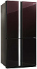 Холодильник Sharp Холодильник Sharp  183x89.2x77.1 см, объем камер 394+211, No Frost, морозильная камера снизу,темно-бордовый