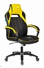 Кресло игровое Бюрократ VIKING 2 AERO YELLOW черный желтый искусст.кожа ткань