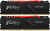 Память DDR4 2x8GB 3200MHz Kingston KF432C16BB2AK2 16 Fury Beast RGB RTL Gaming PC4-25600 CL16 DIMM 288-pin 1.35В kit dual rank с радиатором Ret