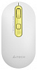 Мышь A4Tech Fstyler FG20S Daisy белый желтый оптическая (2000dpi) silent беспроводная USB (4but)
