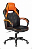 Кресло игровое Бюрократ VIKING 2 AERO ORANGE черный оранжевый искусст.кожа ткань