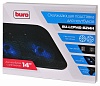 Подставка для ноутбука Buro BU-LCP140-B214H 14"338x255x22мм 1xUSB 2x 140ммFAN 480г металлическая сетка пластик черный