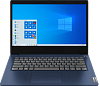 Ноутбук Lenovo IdeaPad 3 14ITL05 14.0'' FHD(1920x1080) IPS Intel Celeron 6305 1.80GHz Dual 8GB 128GB SSD Integrated WiFi BT5.0 0.3MP 4in1 6 h 1,5 kg W10 1Y BLUE