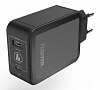 Сетевое зар. устр. Hama H-183321 3A+3A PD+QC универсальное черный (00183321)