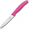 Нож кухонный Victorinox Swiss Classic (6.7706.L115) стальной для овощей лезв.100мм прямая заточка розовый