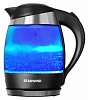 Чайник электрический Starwind SKG2216 1.8л. 2200Вт синий черный (корпус: стекло)