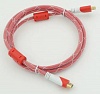 Кабель аудио-видео HDMI (m) HDMI (m) 1.8м. феррит.кольца Позолоченные контакты красный