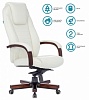 Кресло руководителя Бюрократ T-9923WALNUT IVORY слоновая кость кожа крестовина дерево
