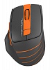 Мышь A4 FG30 серый оранжевый оптическая (2000dpi) беспроводная USB
