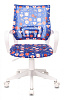Кресло детское Бюрократ KD-W4 синий наруто крестовина пластик пластик белый