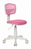 Кресло детское Бюрократ CH-W299 PK TW-13A спинка сетка розовый TW-06A TW-13A (пластик белый)
