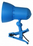 Светильник настольный Трансвит NADEZHDA1MINI/BLU на прищепке E27 лампа накаливания синий лазурь 40Вт